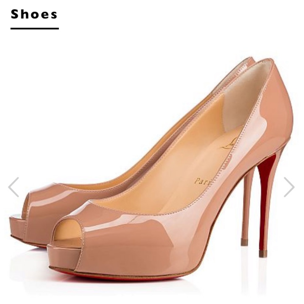 Christian Louboutin Nude Lady Peep Heels